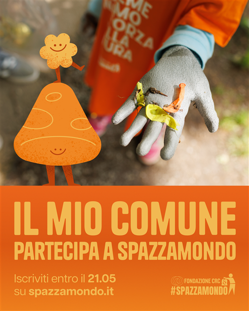 Spazzamondo 2026 sabato 23 maggio 2026 ritrovo in Piazza Libertà alle ore 09:30