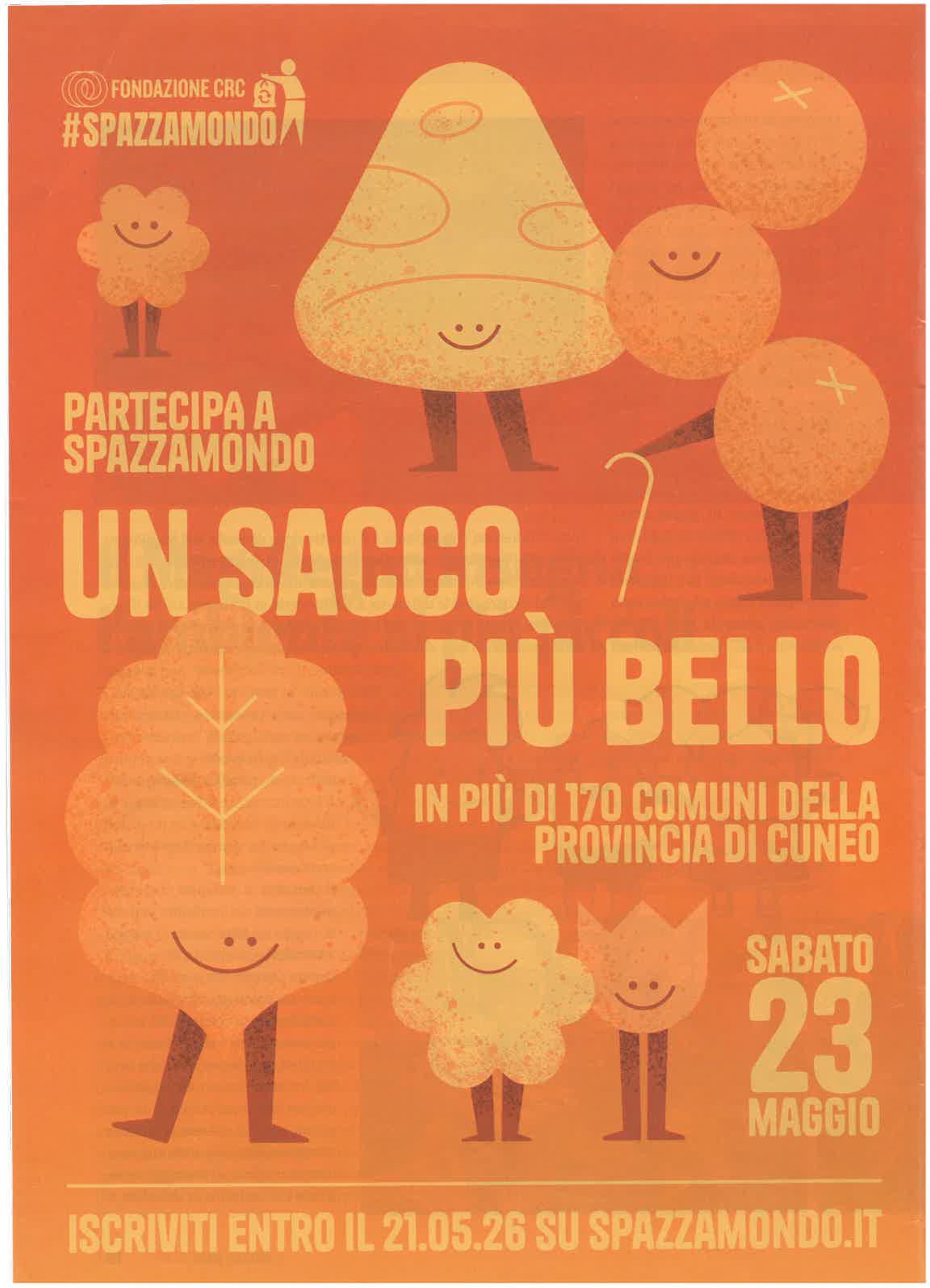 Spazzamondo 2026 sabato 23 maggio 2026 ritrovo in Piazza Libertà alle ore 09:30